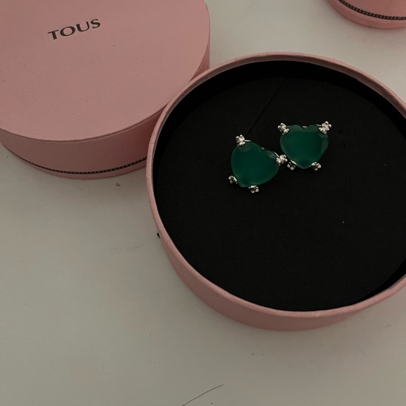TOUS Color Pills earrings in sterling silver with faceted heart-cut - Picture 9 of 9